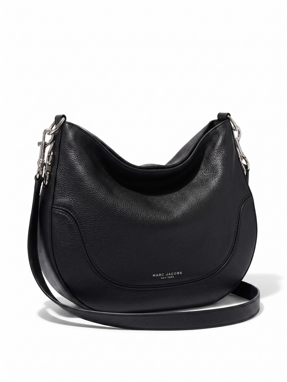 Marc Jacobs Drifter Black Pebbled Leather 2-Way Hobo Crossbody Shoulder Bag